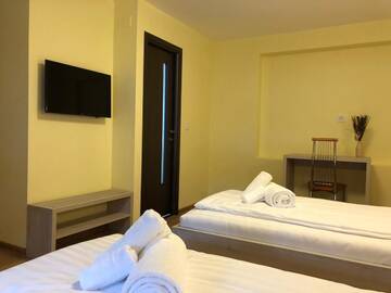 Фото номера Двухместный номер Делюкс с 2 отдельными кроватями Отель Hotel Larissa г. Тимишоара 3
