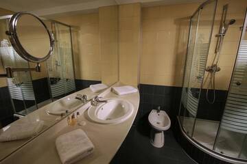 Фото номера Двухместный номер с 1 кроватью Отель Reghina Blue Hotel г. Тимишоара 6